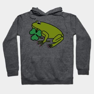 Saint Patricks Day Frog with Shamrock Hoodie